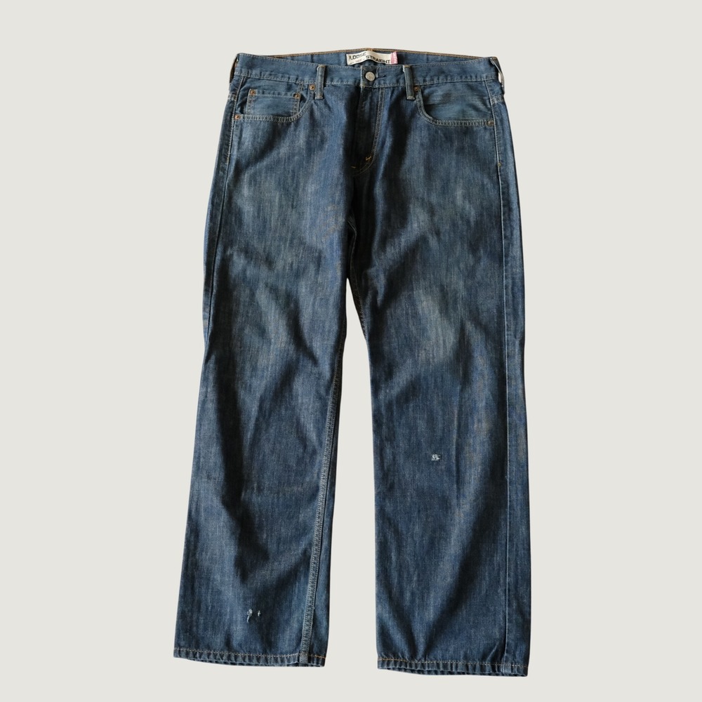 Levi's 569 Loose Straight Jeans Blue Denim Baggy Skater Pants Fits 36x30 Y2K